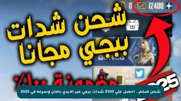 شحن ضخم.. احصل على 8100 شدات ببجي عبر الإيدي بأمان وسرعة في 2025